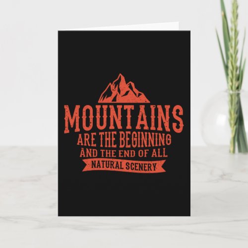 MOUNTAIN QUOTES Funny Hiking Hikers Wanderer Card