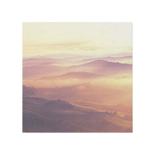 Mountain Range Covered in Fog  Dreamy Landscape Gallery Wrap