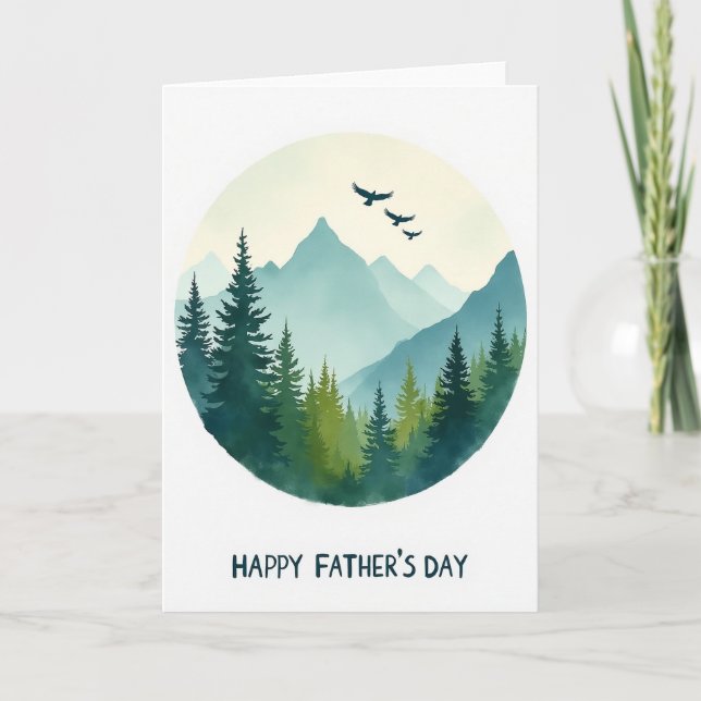 Mountain Range Fathers Day Card (Front)