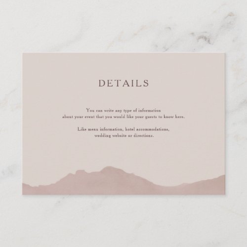 Mountain Range Insert Card