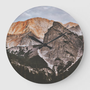 Mountain range large clock