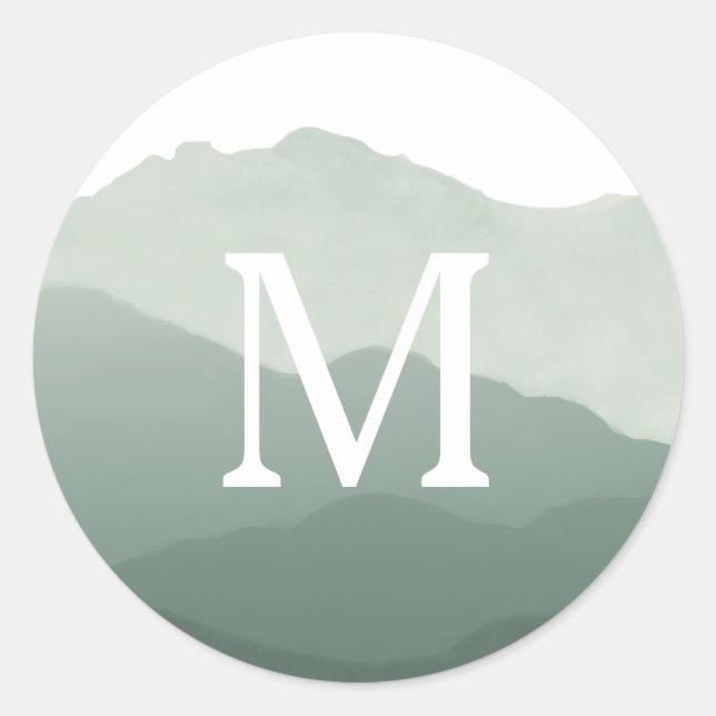 Mountain Range Monogram Envelope Seal (Front)