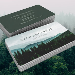 Mountain Range Pine Forest  Business Card