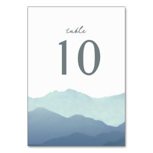 Mountain Range Table Number Cards