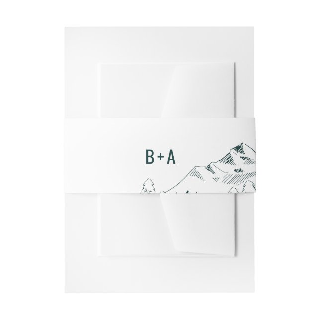 Mountain Range Wedding Belly Band (Front Example)