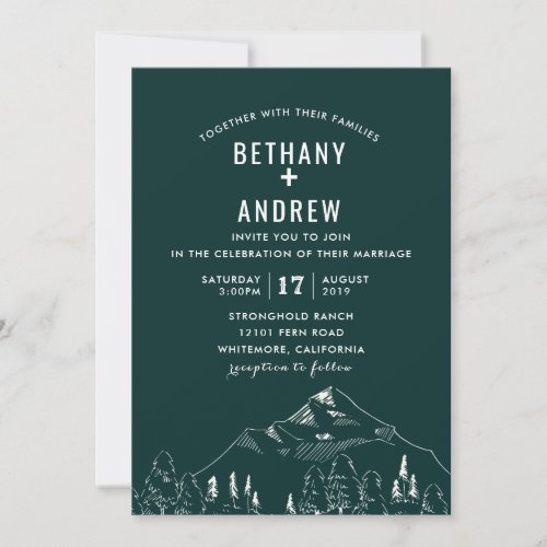 Mountain Range Wedding Invitation