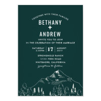 Mountain Range Wedding Invitation