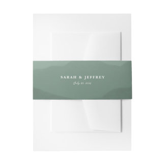 Mountain Range Wedding Invitation Belly Band