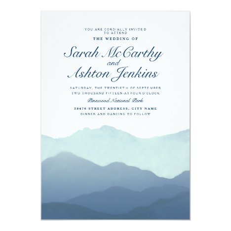 Mountain Range Wedding Invite