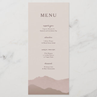Mountain Range Wedding Menu