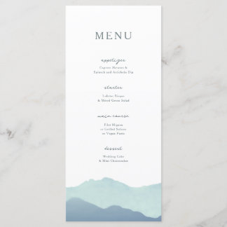Mountain Range Wedding Menu