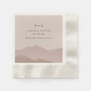 Mountain Range Wedding Napkins