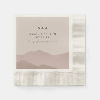 Mountain Range Wedding Napkins