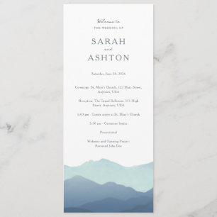 Mountain Range Wedding Program