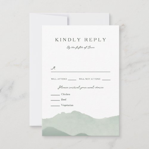 Mountain Range Wedding RSVP