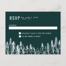 Mountain Range Wedding RSVP Card