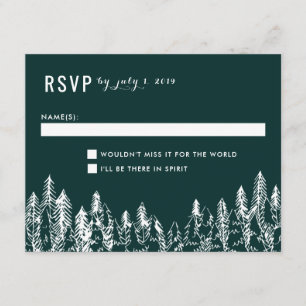 Mountain Range Wedding RSVP Card