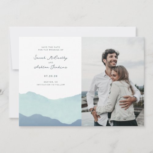 Mountain Range Wedding Save The Date