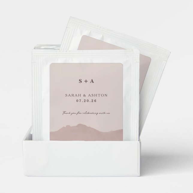 Mountain Range Wedding Tea Bag Drink Mix (Pair)