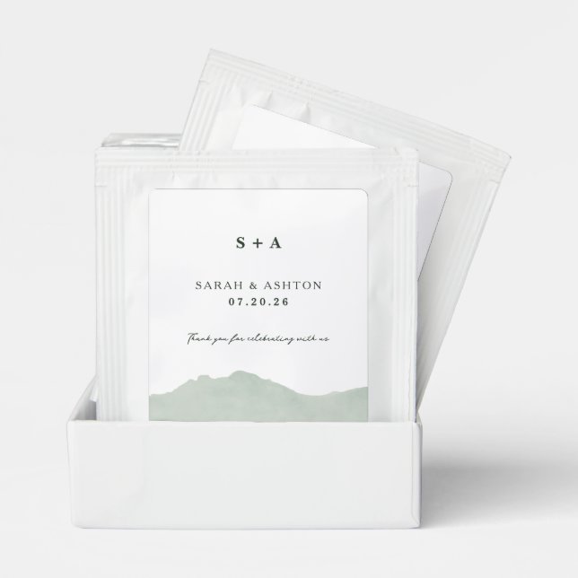 Mountain Range Wedding Tea Bag Drink Mix (Pair)