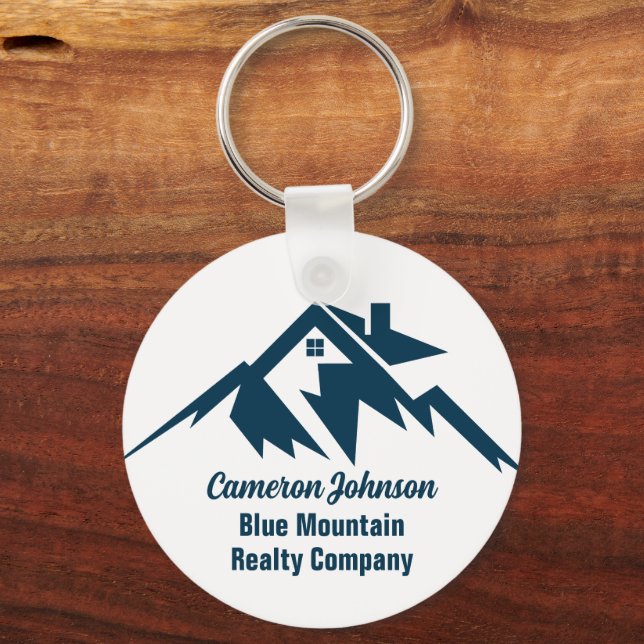 Mountain Real Estate Company Custom Marketing Keychain (Front)