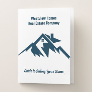 Mountain Real Estate Company Custom Realtor Pocket Folder
