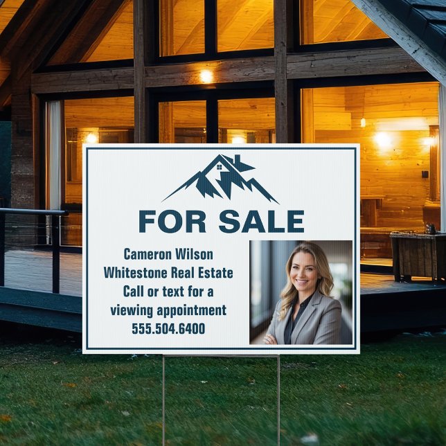 Mountain Real Estate Company House for Sale Yard Sign (Creator Uploaded)