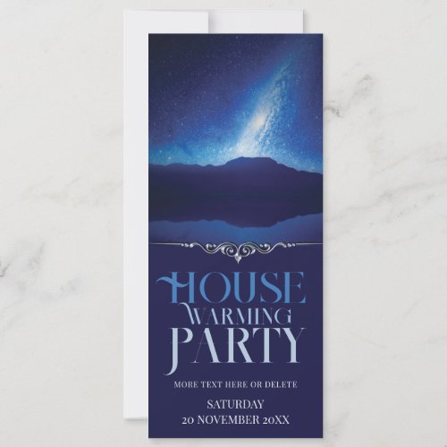 Mountain Reflection Astro Sky Housewarming Party  Invitation