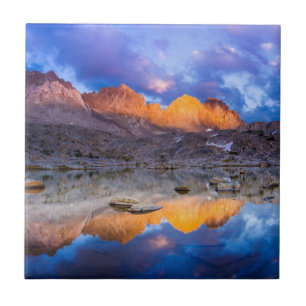 Mountain reflection, California Ceramic Tile