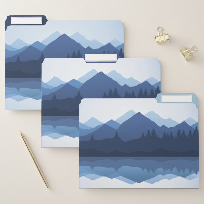 Mountain Reflections Design File Folders Set