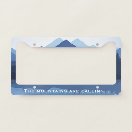 Mountain Reflections Design License Plate Frame