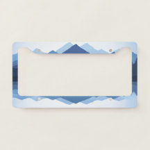 Mountain Reflections Design License Plate Frame