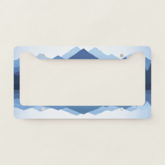 Mountain Reflections Design License Plate Frame