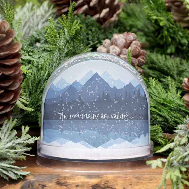 Mountain Reflections Design Snow Globe (Winter)
