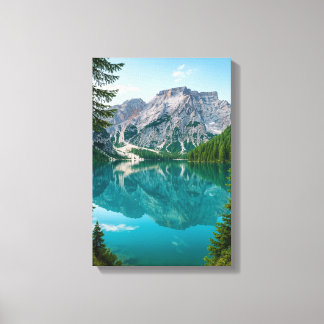 Mountain Reflections on Blue Lake Canvas Print