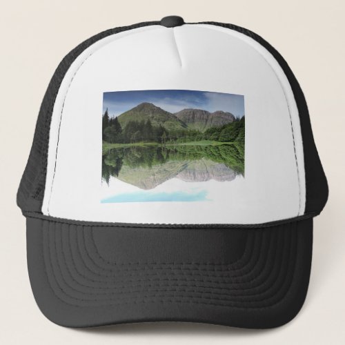 Mountain reflector trucker hat