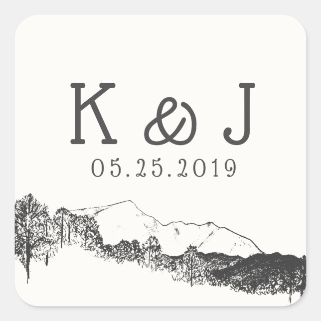 Mountain Retreat ⎥Monogram Sticker (Front)