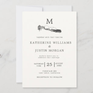 Mountain Retreat ⎢Rustic Wedding Invitation