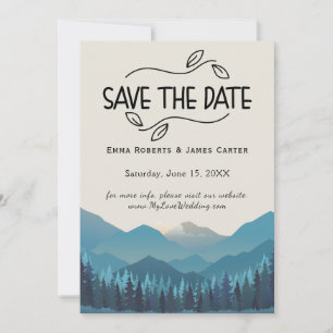 Mountain Retreat Save the Date Card