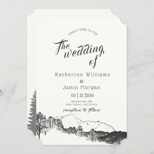 Mountain Retreat  Wedding Invitation