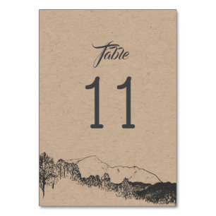 Mountain Retreat ⎢Wedding Table Card