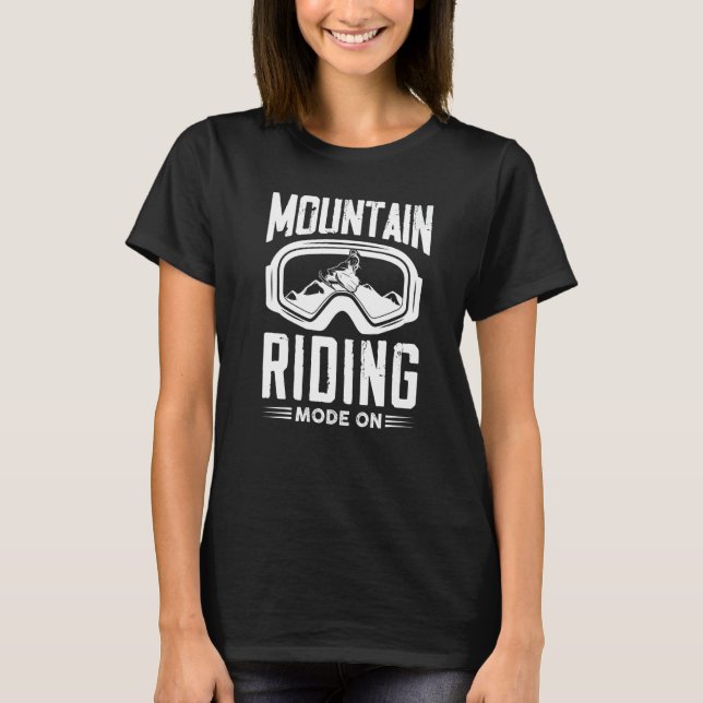 Mountain Riding Team Snowmobiling Expert Snow Ride T-Shirt (Front)