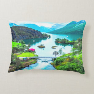 Mountain River Accent Pillow