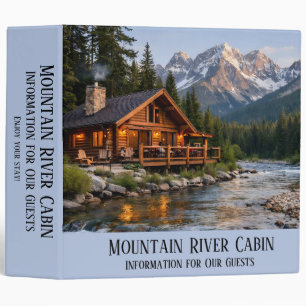 Mountain River Cabin 3 Ring Binder
