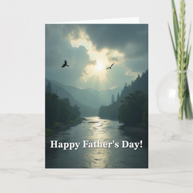 Mountain River Fathers Day Card (Front)