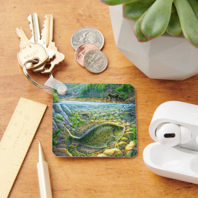 Mountain River Fish Keychain (Desk)