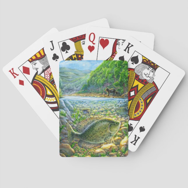 Mountain River Fish Poker Cards (Back)