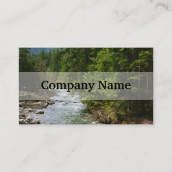 Mountain River In A Valley  Nature  Landscape Business Card by PatiDesigns at Zazzle