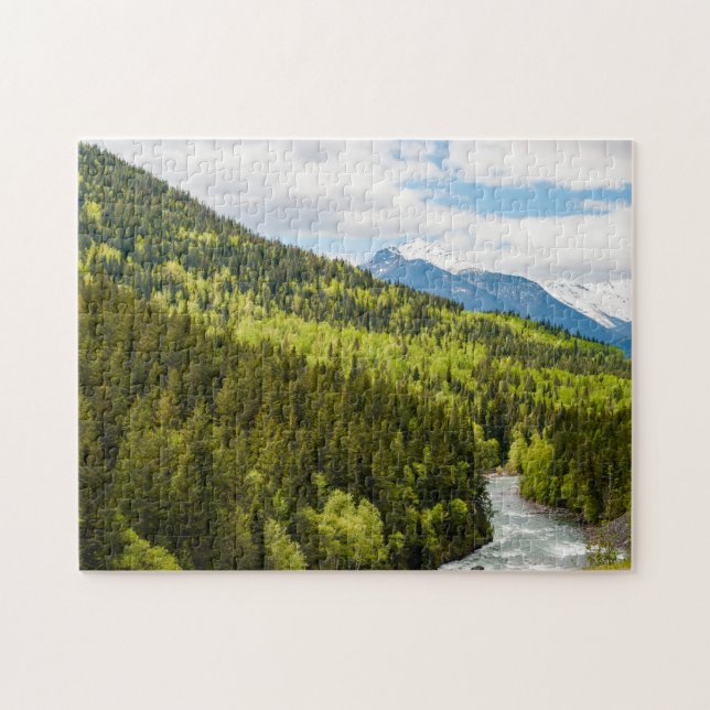Mountain river in the forest of British Columbia Jigsaw Puzzle (Horizontal)