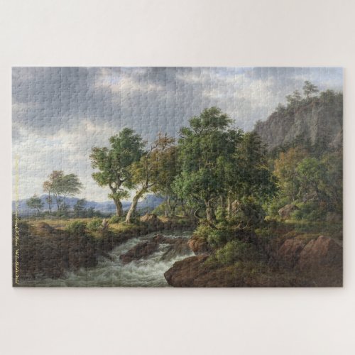 Mountain River Landscape Travel Nature Painting Jigsaw Puzzle